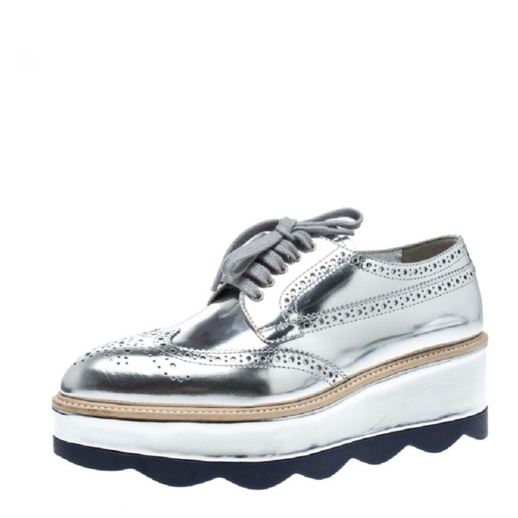 metallic platform shoes